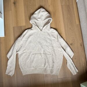 Solai the label Cream wool blend Hoodie Sweater